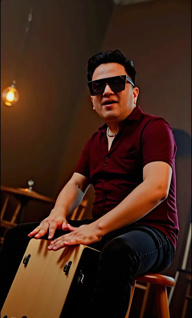 Sesión de percusión con cajón