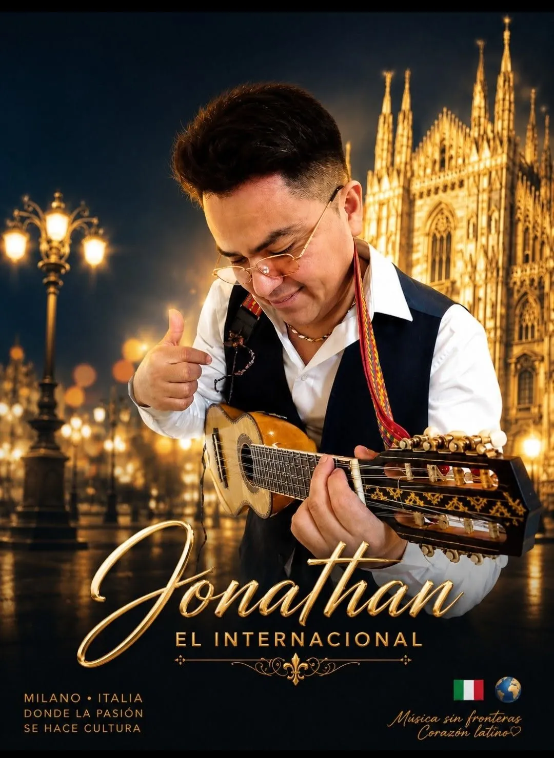 Póster oficial: Jonathan el Internacional, Milano · Italia